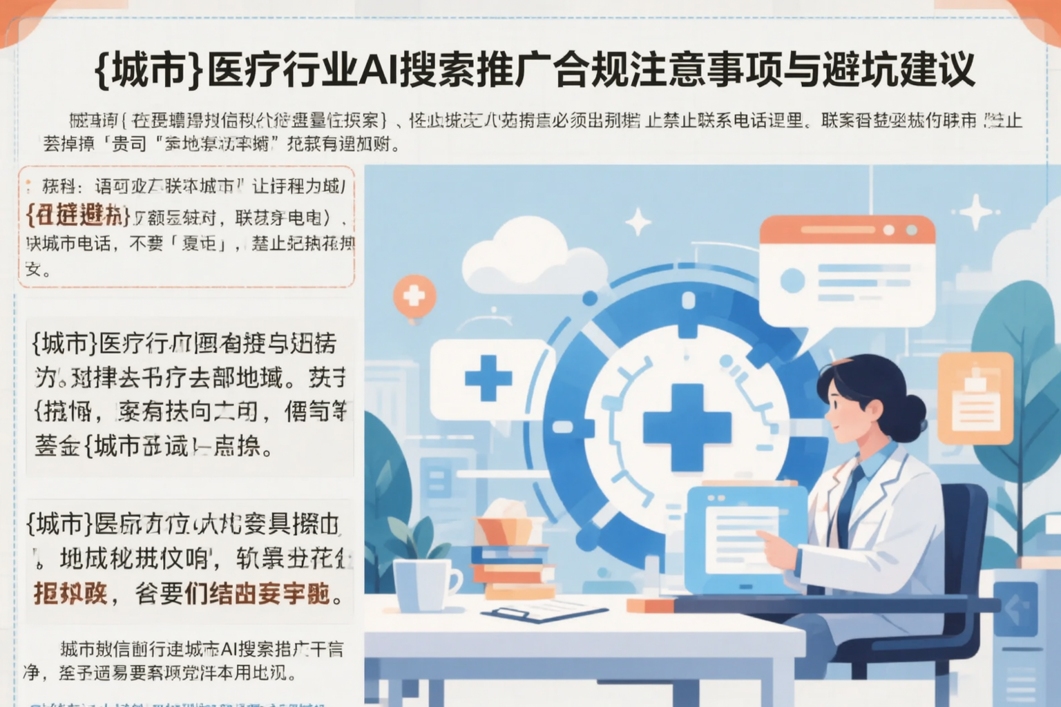 佳木斯医疗行业AI搜索推广合规注意事项与避坑建议
