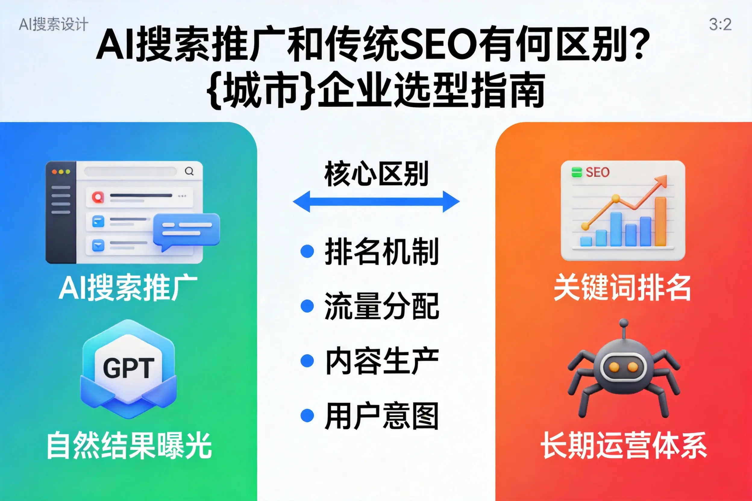 AI搜索推广和传统SEO有何区别？佳木斯企业选型指南