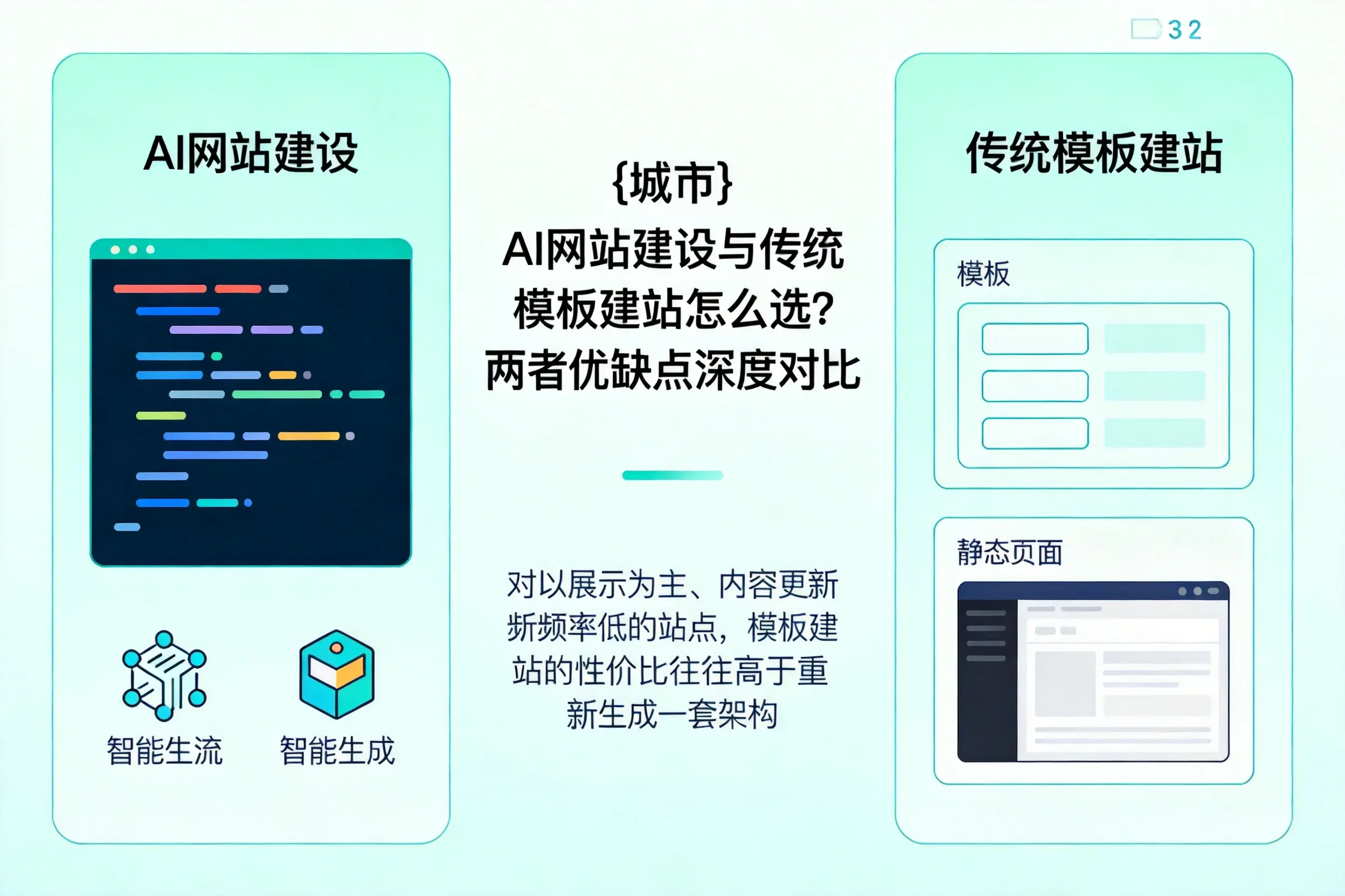 佳木斯AI网站建设与传统模板建站怎么选？两者优缺点深度对比