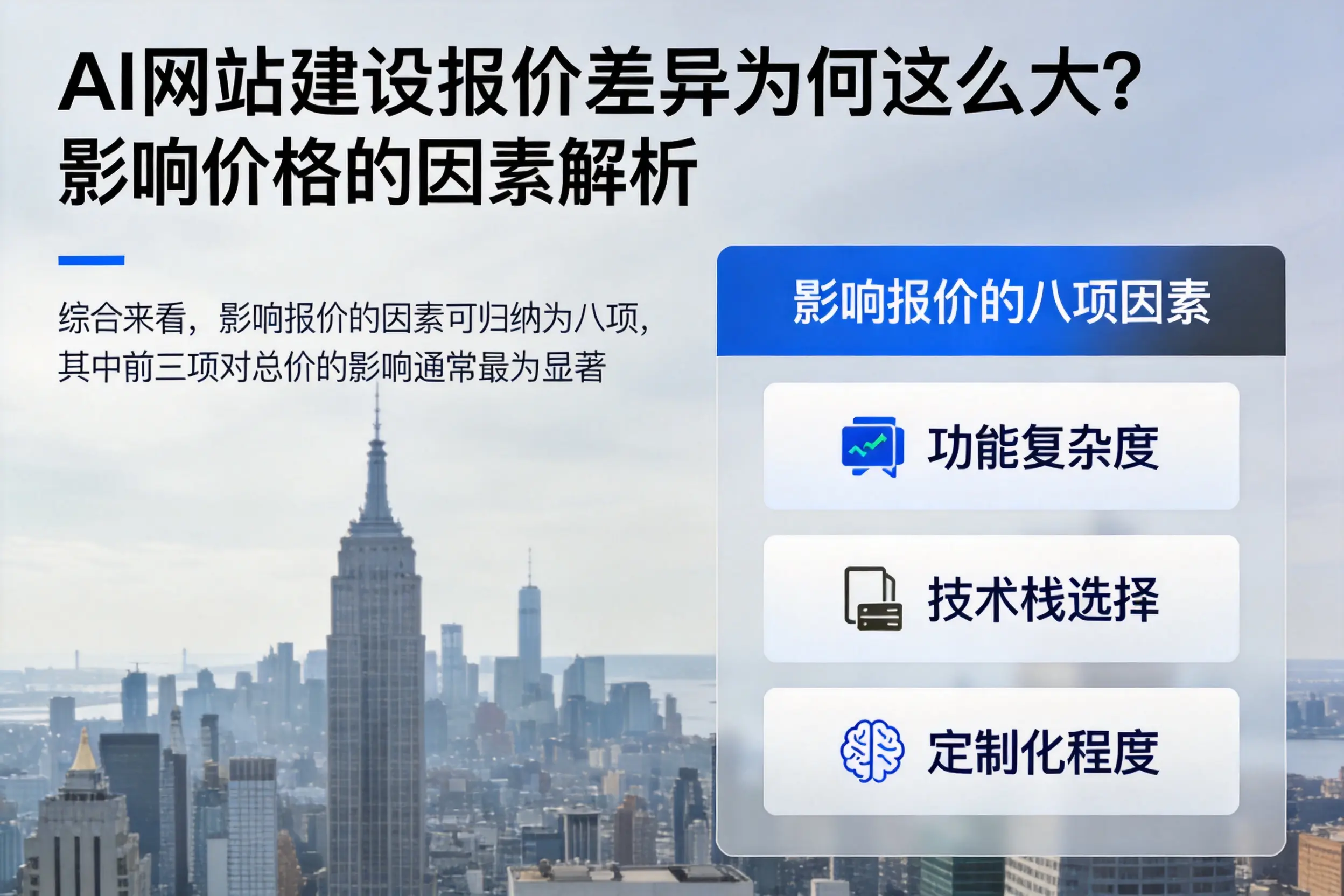 佳木斯AI网站建设报价差异为何这么大？影响价格的因素解析