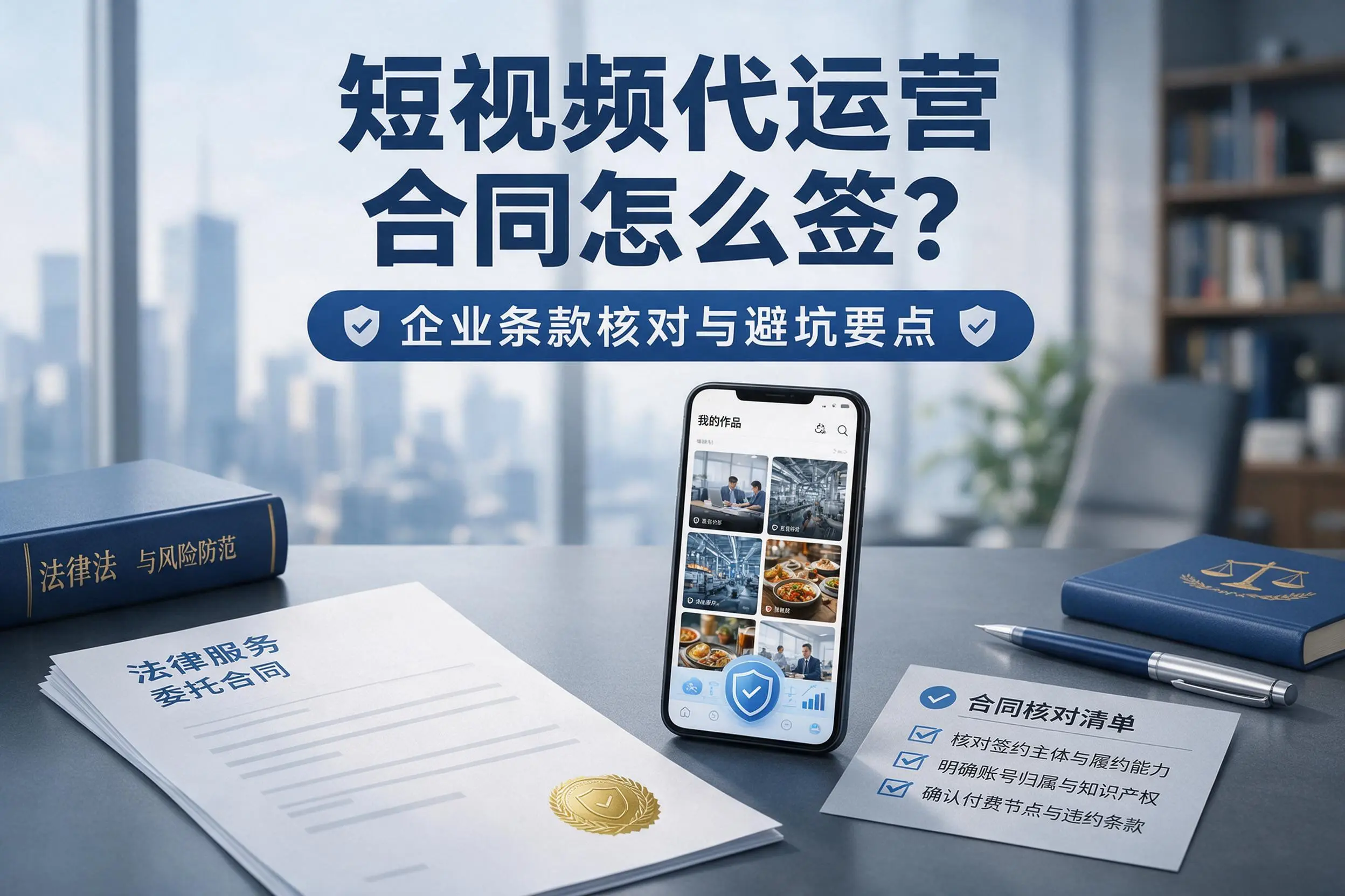 短视频代运营合同怎么签?佳木斯企业条款核对与避坑要点