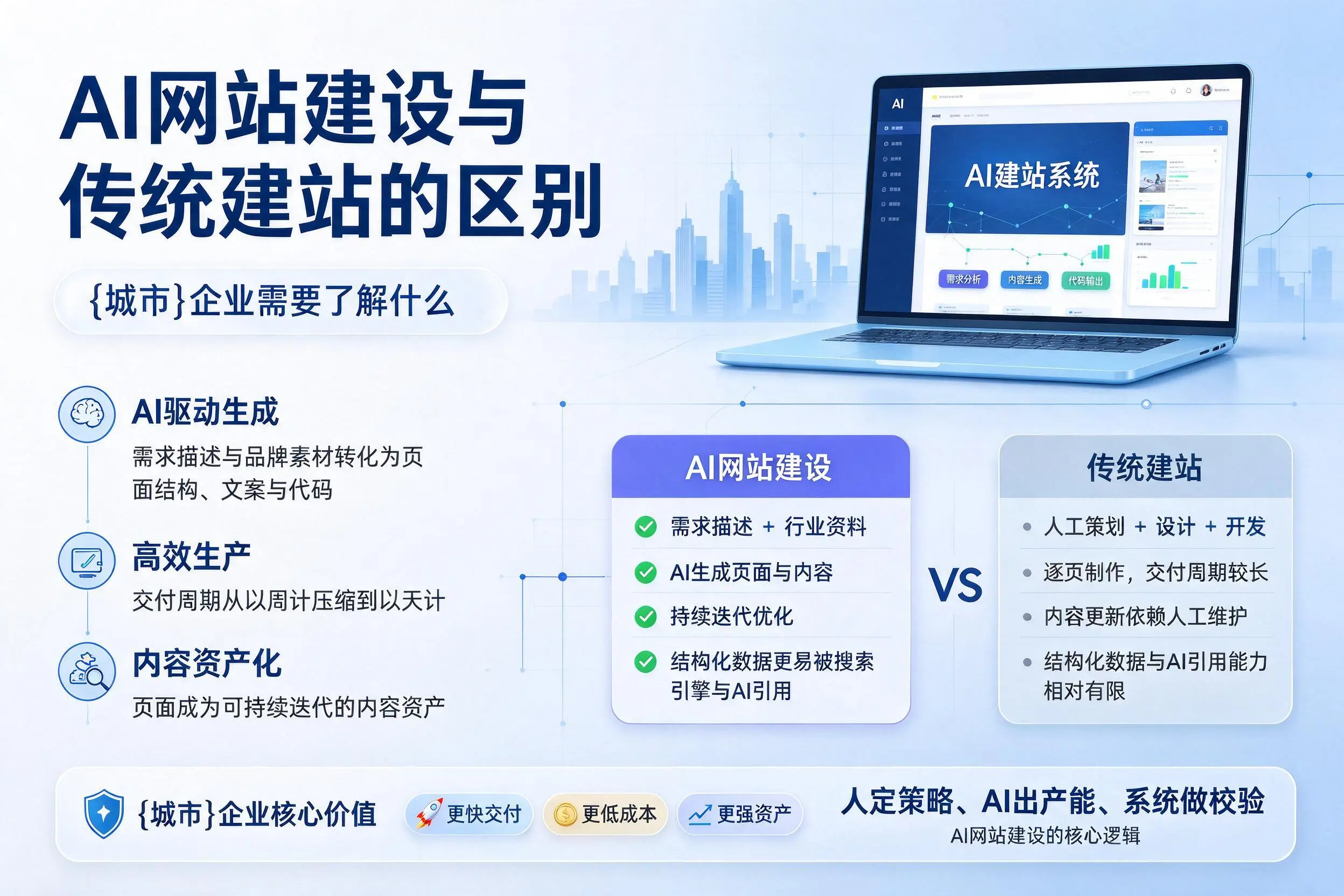 AI网站建设与传统建站的区别，佳木斯企业需要了解什么