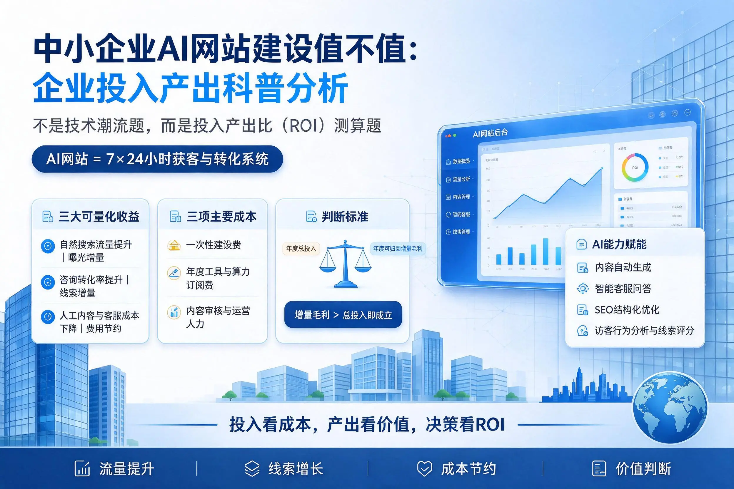 中小企业AI网站建设值不值：佳木斯企业投入产出科普分析