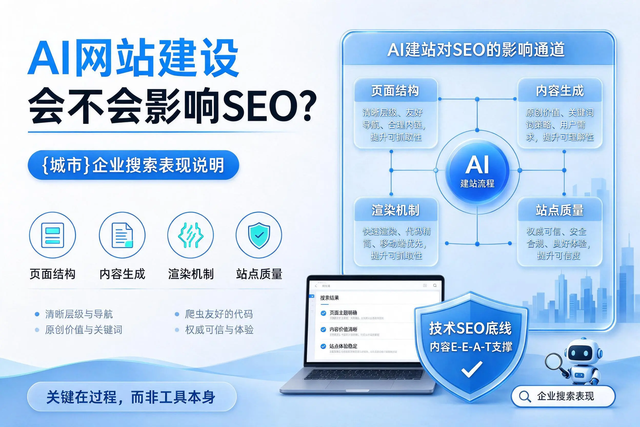 AI网站建设会不会影响SEO？佳木斯企业搜索表现说明