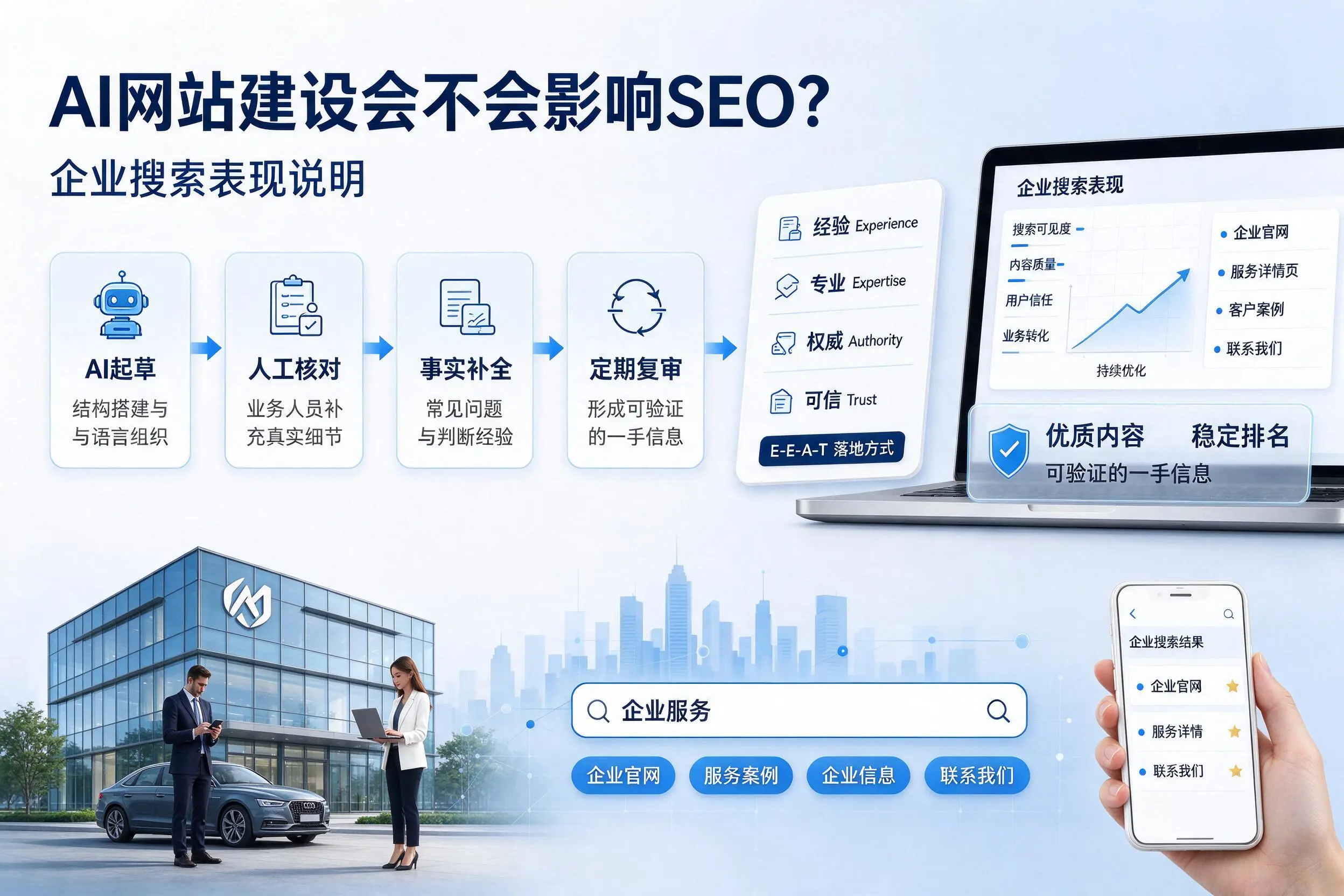 AI网站建设会不会影响SEO？佳木斯企业搜索表现说明