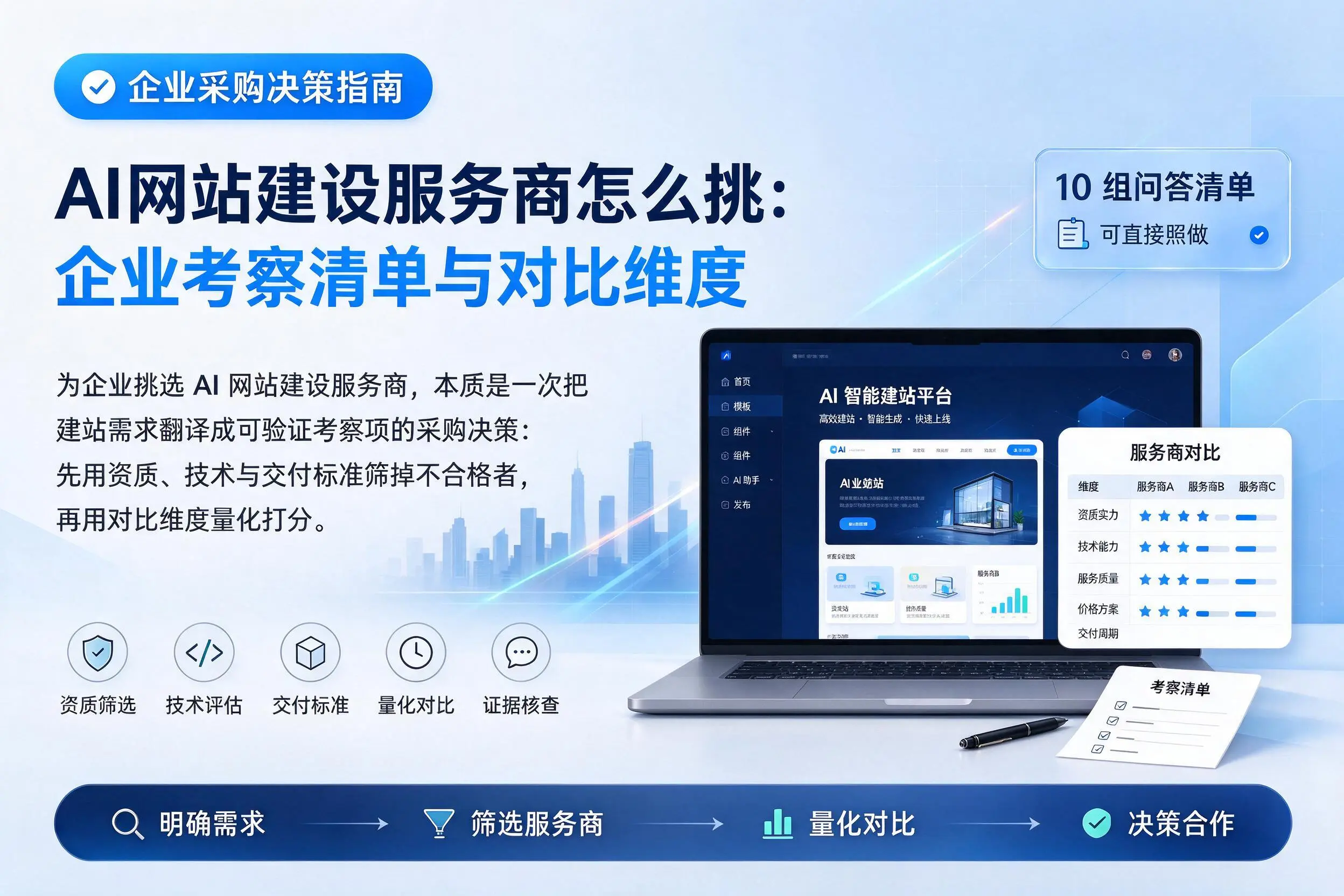 AI网站建设服务商怎么挑：佳木斯企业考察清单与对比维度