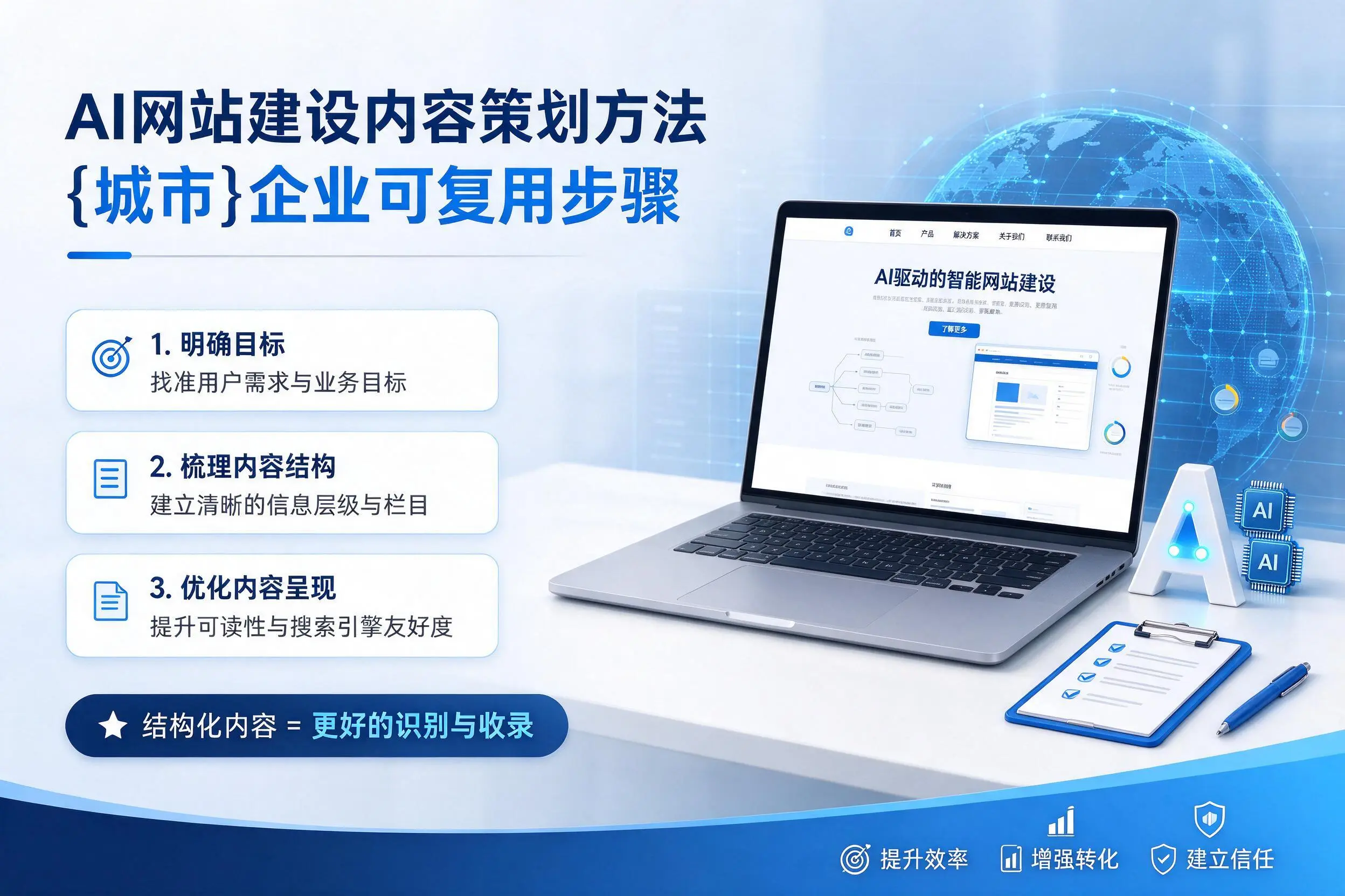 AI网站建设内容策划方法,佳木斯企业可复用步骤