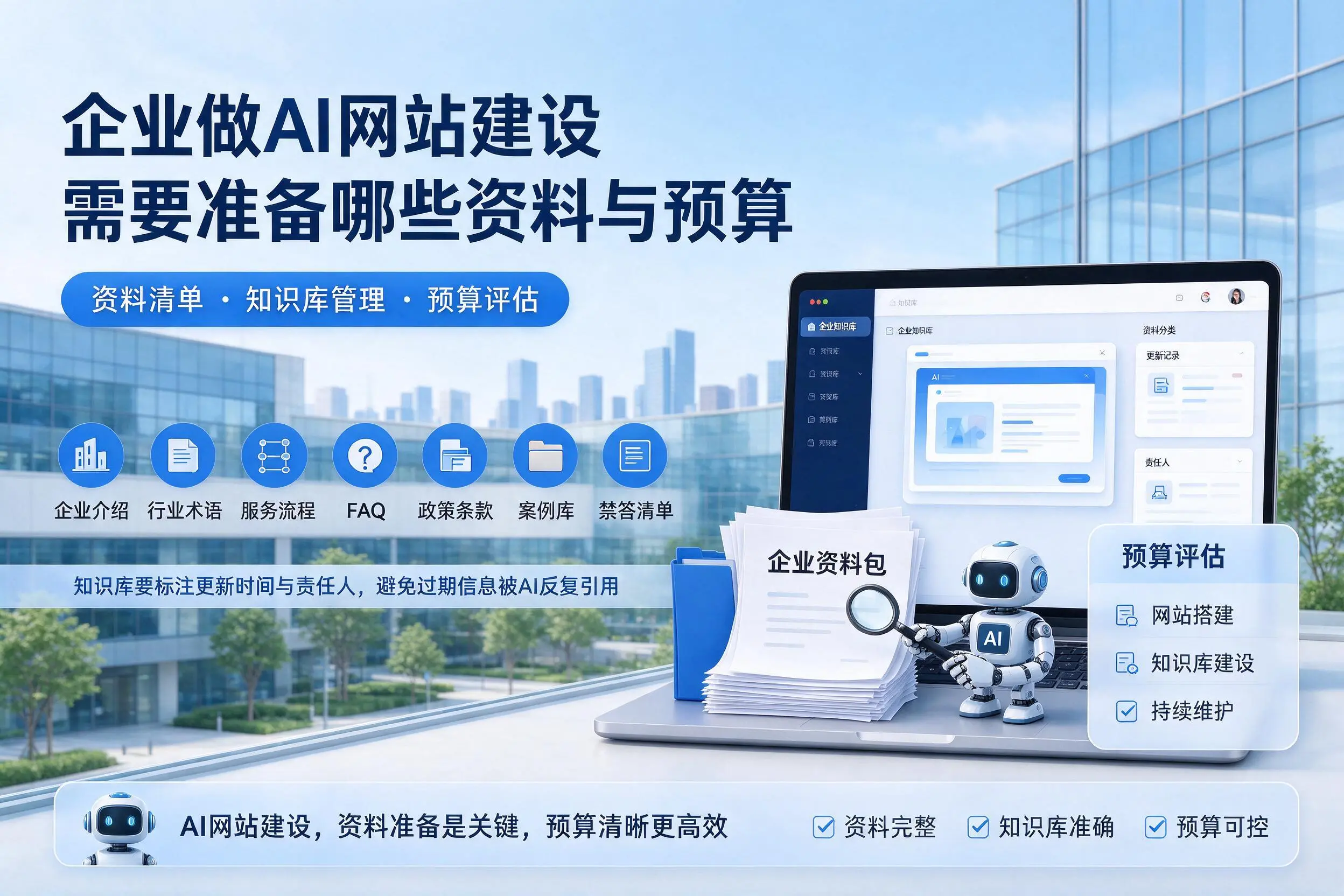 佳木斯企业做AI网站建设需要准备哪些资料与预算